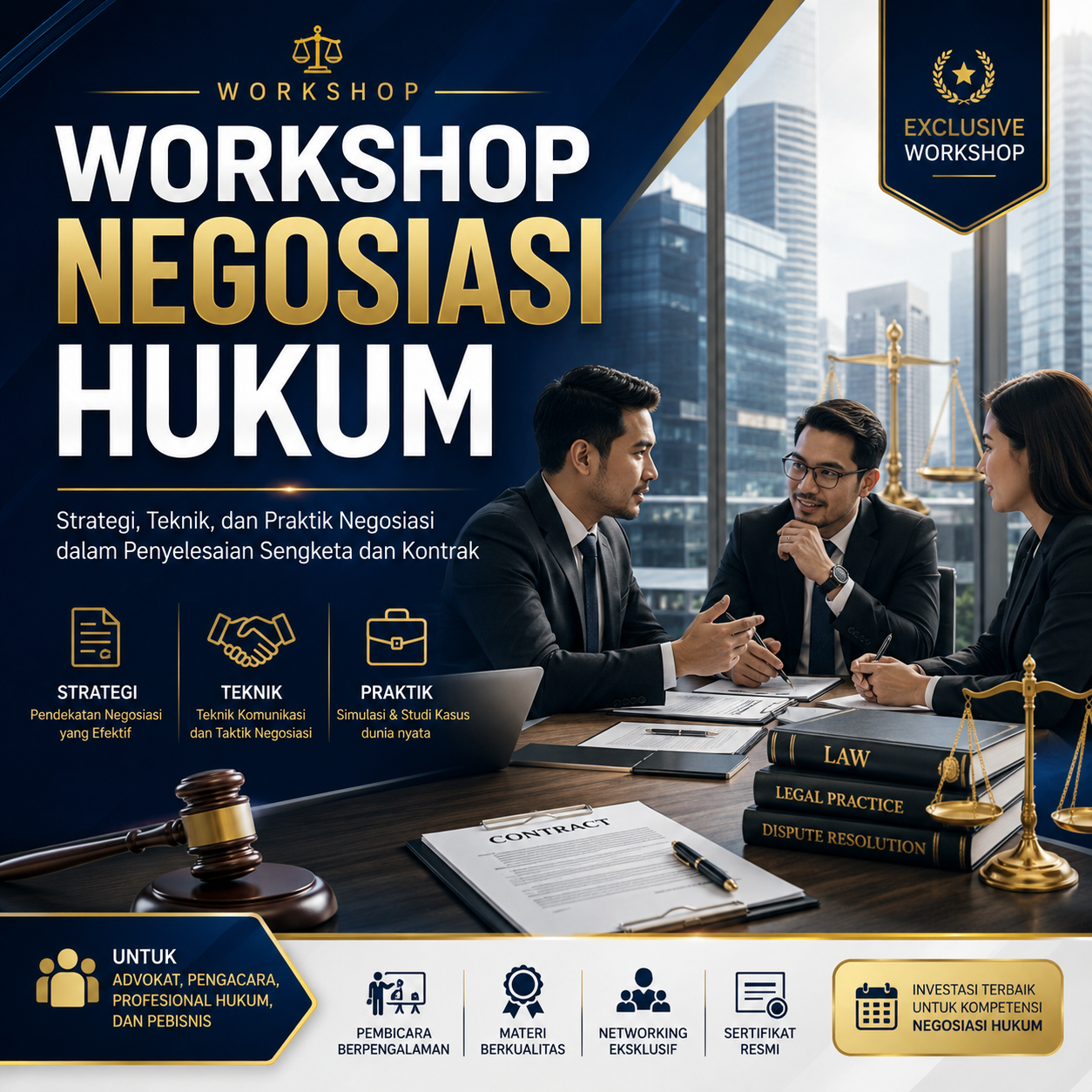 Workshop Negosiasi Hukum & Aplikasi Negosiasinya